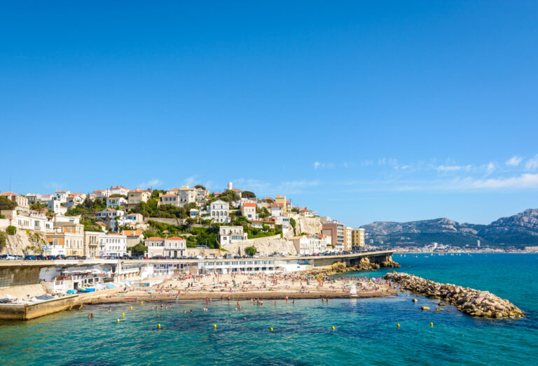 Marseille stranden bij Marseille